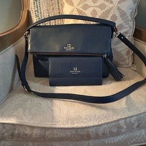 Kate Spade Navy Carmen Southport Crossbody Bag and Wallet